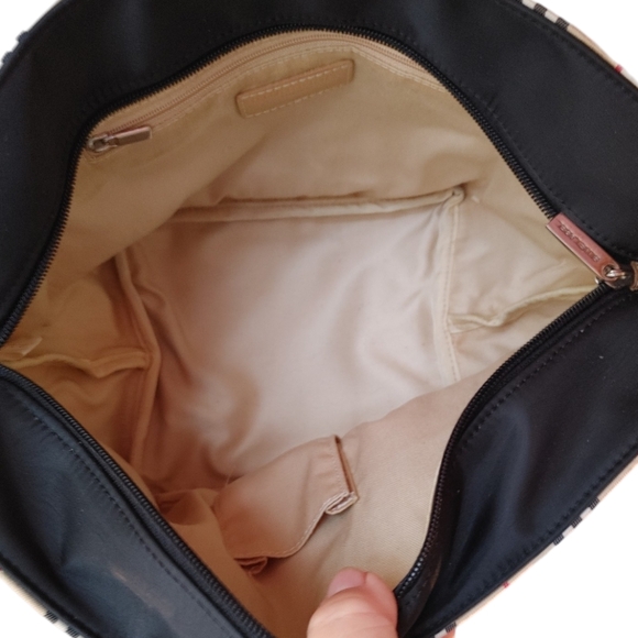 Burberry London Blue Label Check Nylon & Leather Tote Bag - Picture 5 of 16